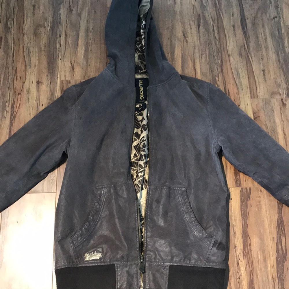 Genuine leather billabong jacket